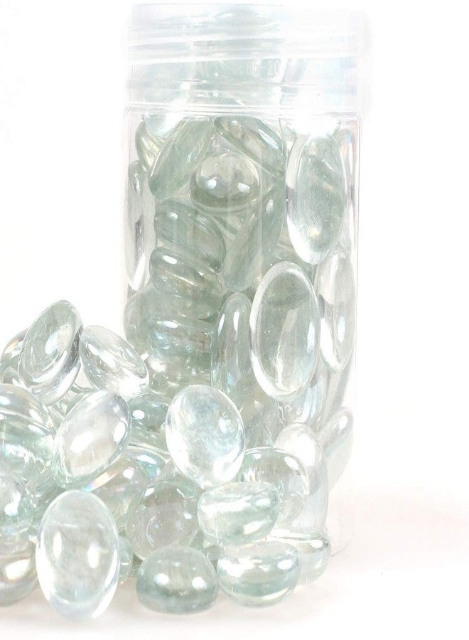 Ercole® Decorative Super Shiny Glossy Glass Pebbles Stone for Vase Fillers Plant Pots Home Garden & Outdoor Decoration (Aqua & Clear, 1 Kg) - Image 3